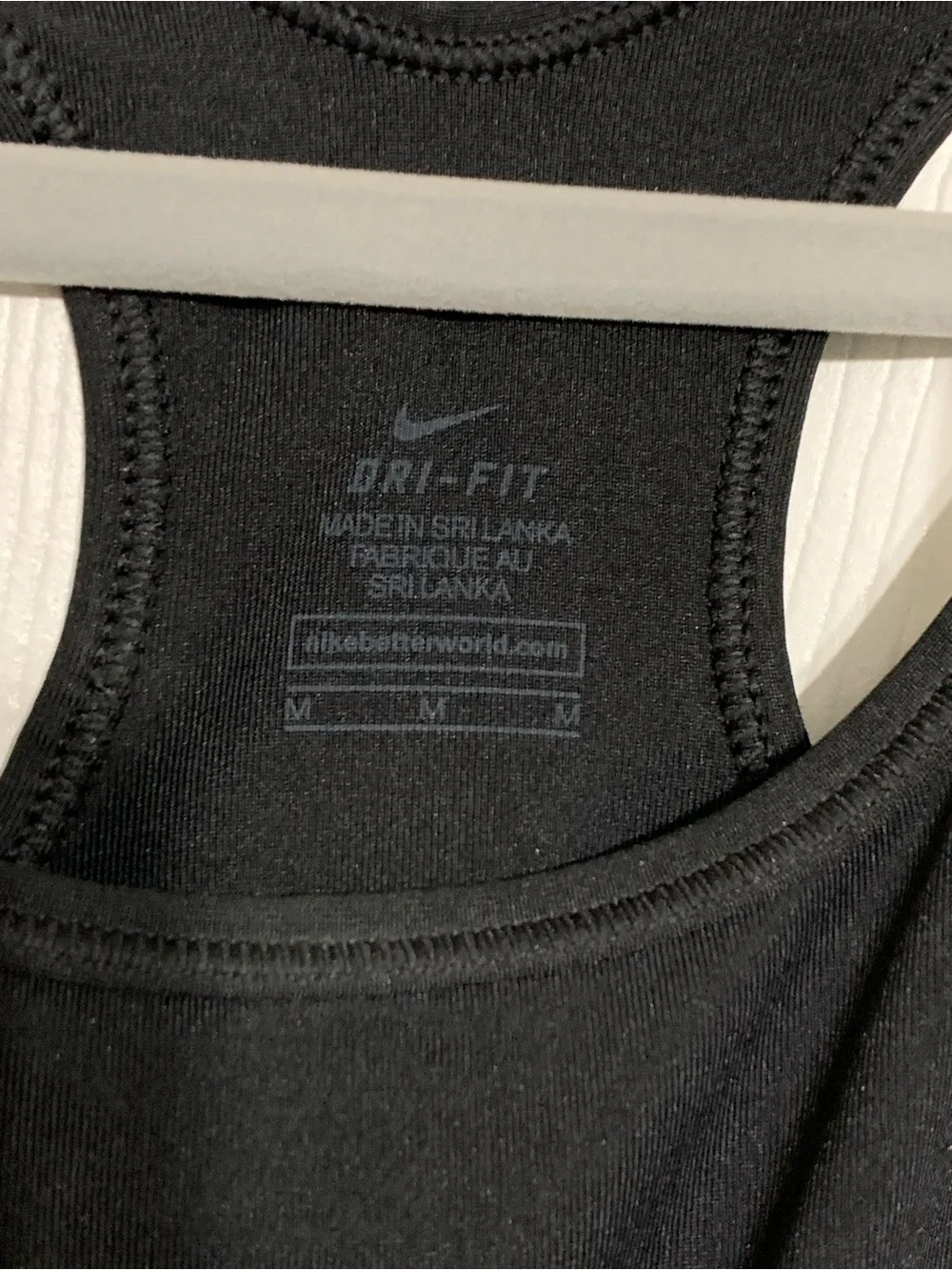 Nike Black Sports Bra with White Swoosh Logo